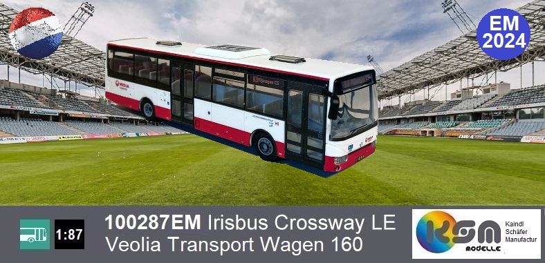 IVECO IRISBUS Crossway LE - Veolia Wagen 160 - Wagen 160 - EM Aktion 2024 - Modellbus - HO Maßstab 1:87 