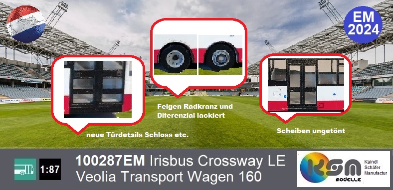 IVECO IRISBUS Crossway LE - DB Frankenbus OVF - Wagen 1315 - HO Maßstab 1:87 
