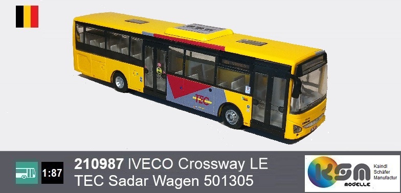 221987  IVECO Crossway LE TEC Sadar Kelmis Wg 501305 - Busmodell  1:87