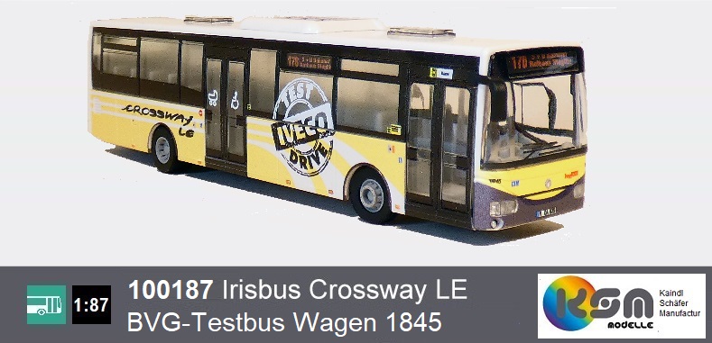 100187 Irisbus Crossway LE BVG Testbus Wagen 1845