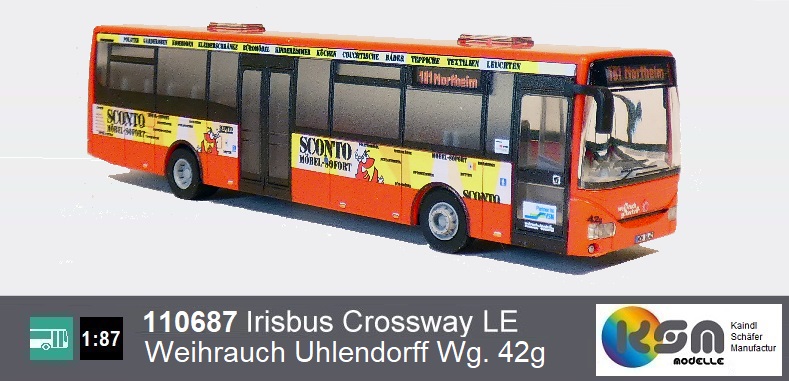 110687 Irisbus Crossway LE Weihrauch Uhrlendorff Wagen 42g