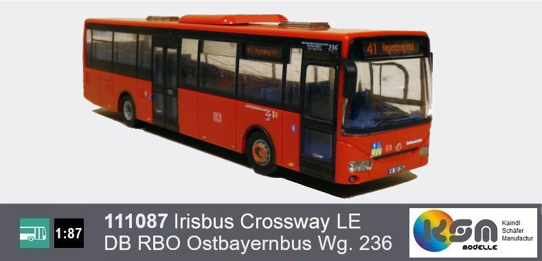 IVEVO Irisbus Crossway LE - DB RBO Ostbayernbus 236 - Modellbus Maßstab 1:87